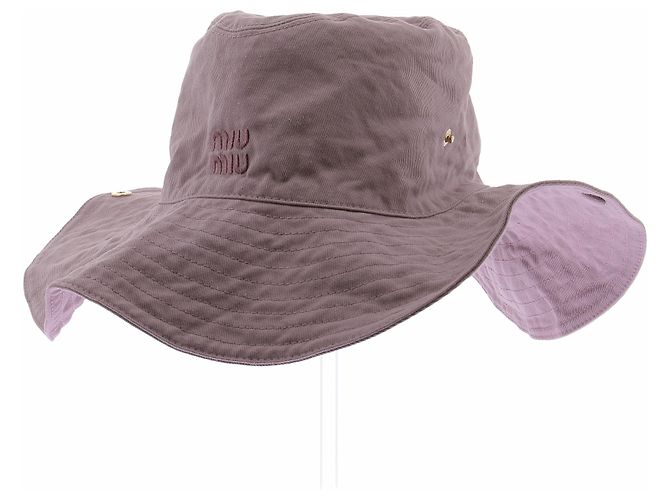 Sombrero Parma Miu Miu Rosa de Algodón - vista 5