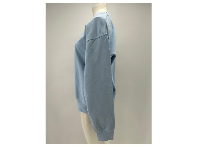 Autre Marque SPORTY & RICH Sweatshirt hellblau aus Baumwolle - Ansicht 4