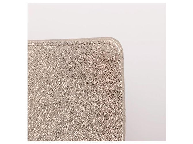 Borsa a tracolla Chanel in pelle dorata D'oro - vista 12