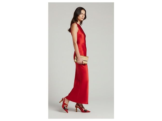 Gucci Rote Lackleder Slingback Pumps Größe 37 Schwarz Weiß - Ansicht 13