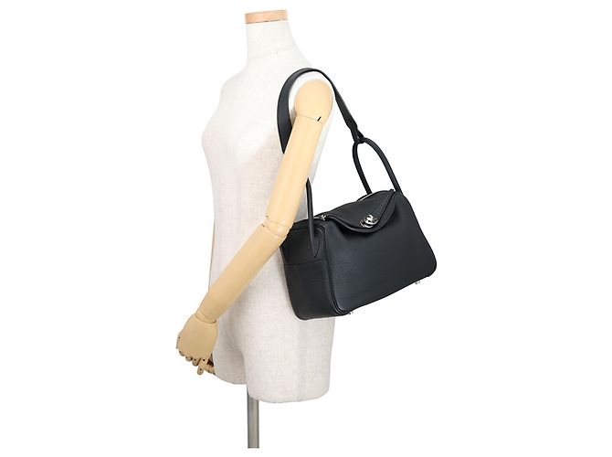 Hermès Borsa Hermes Lindy 26 in pelle Taurillon Clemence nera Nero - vista 4
