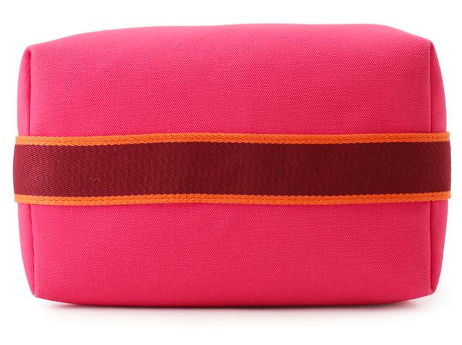 Hermès Hermes Kara Pink Canvas Handtasche Pouch - Ansicht 3