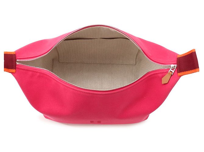 Hermès Hermes Kara Pink Canvas Handtasche Pouch - Ansicht 5