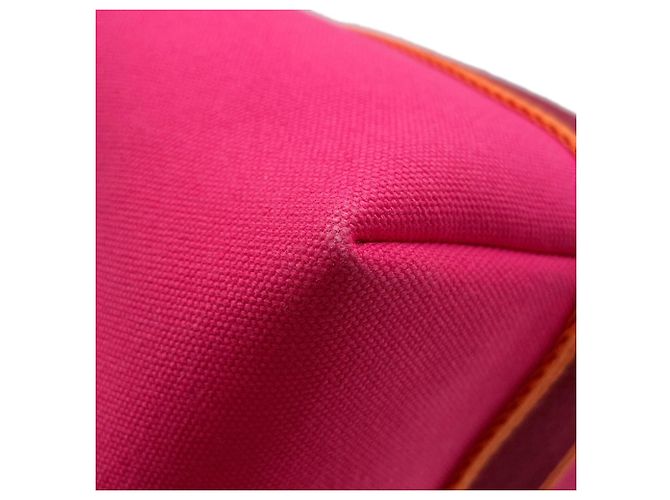 Hermès Hermes Kara Pink Canvas Handtasche Pouch - Ansicht 6