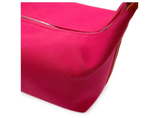 Hermès Hermes Kara Pink Canvas Handtasche Pouch - Ansicht 7
