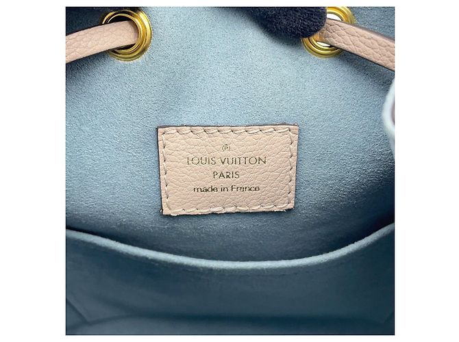 Borsa a tracolla in pelle Louis Vuitton Lockme Bucket Beige - vista 18