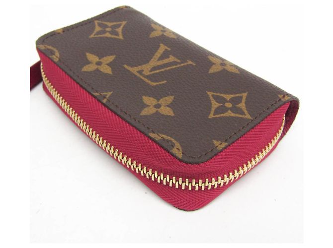 Tarjetero Monogram Zippy Louis Vuitton Castaño Fucsia - vista 5