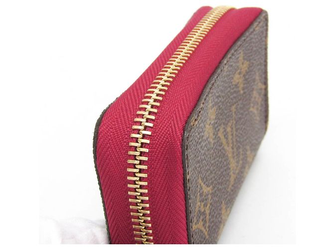 Tarjetero Monogram Zippy Louis Vuitton Castaño Fucsia - vista 7
