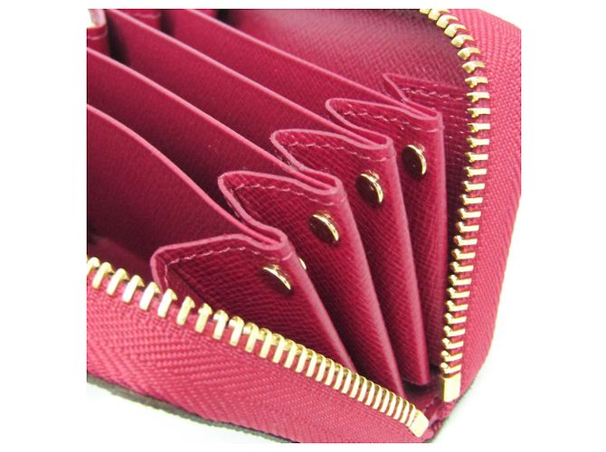 Tarjetero Monogram Zippy Louis Vuitton Castaño Fucsia - vista 8
