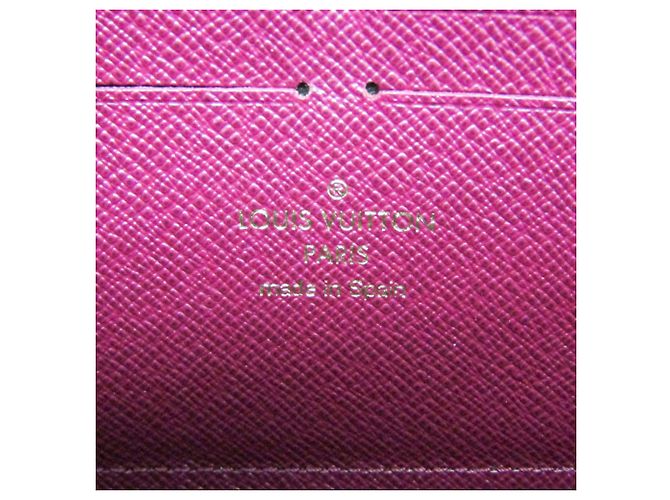 Portafoglio Louis Vuitton Monogram Clemence Marrone Fuschia - vista 11