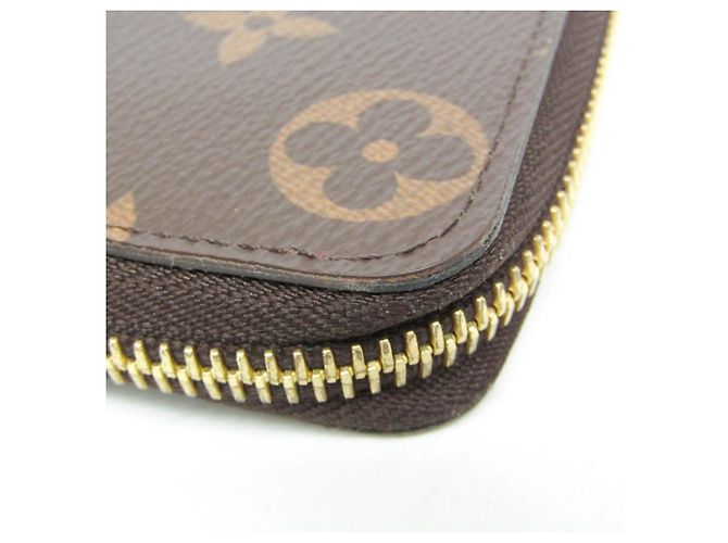 Portafoglio Louis Vuitton Monogram Clemence Marrone Fuschia - vista 8