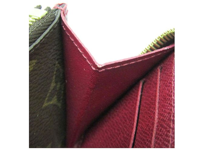 Portafoglio Louis Vuitton Monogram Clemence Marrone Fuschia - vista 9