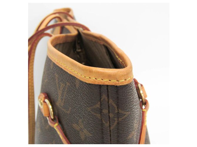 Borsa Tote Louis Vuitton Monogram Neverfull MM Marrone - vista 7