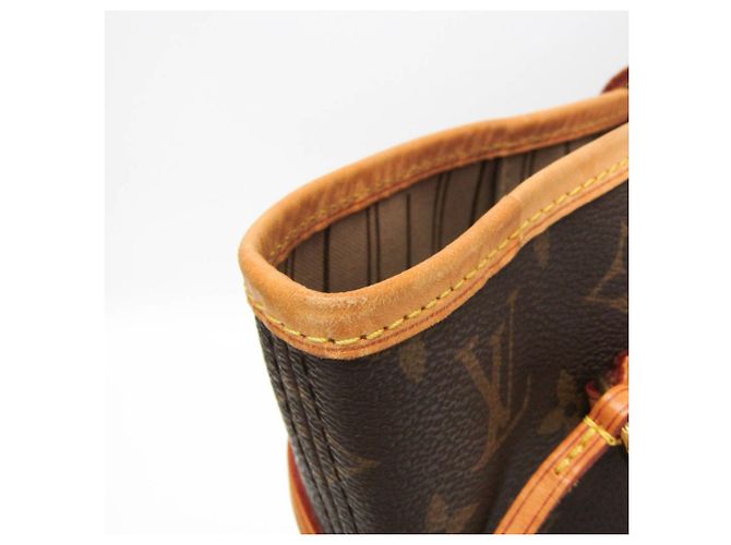 Borsa Tote Louis Vuitton Monogram Neverfull MM Marrone - vista 8
