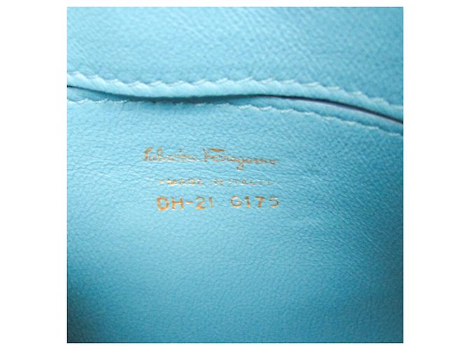 Borsa Salvatore Ferragamo Gancini Sophia DH-21 G175 Nero Bianco Blu - vista 15