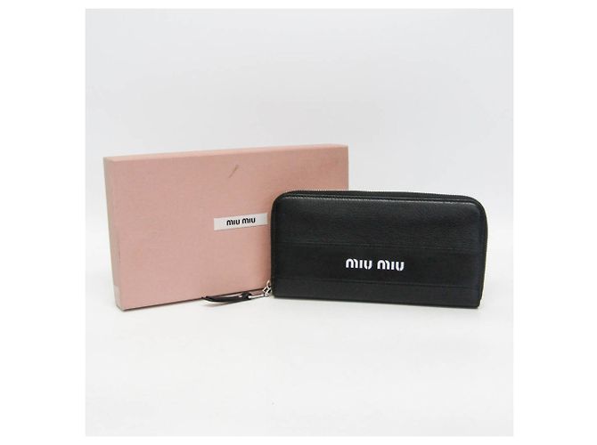 Cartera larga Miu Miu Madras City Negro - vista 2