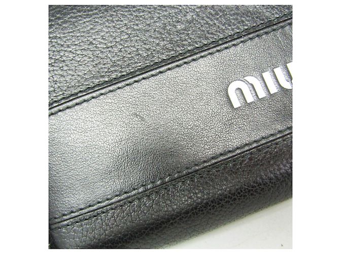 Cartera larga Miu Miu Madras City Negro - vista 9
