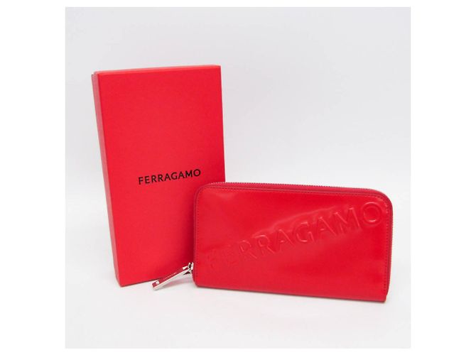 Cartera bi-fold de charol rojo Salvatore Ferragamo Roja - vista 2