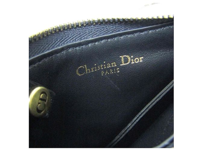 Monedero Oblique Saddle Christian Dior Beige Azul marino - vista 11