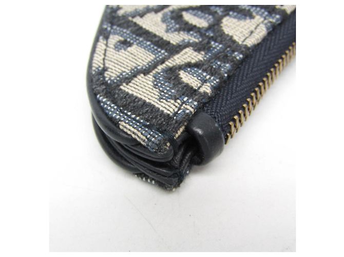 Monedero Oblique Saddle Christian Dior Beige Azul marino - vista 4