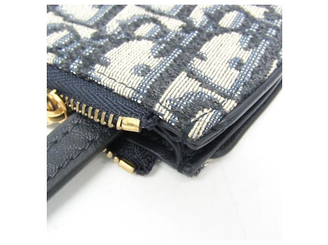 Monedero Oblique Saddle Christian Dior Beige Azul marino - vista 6