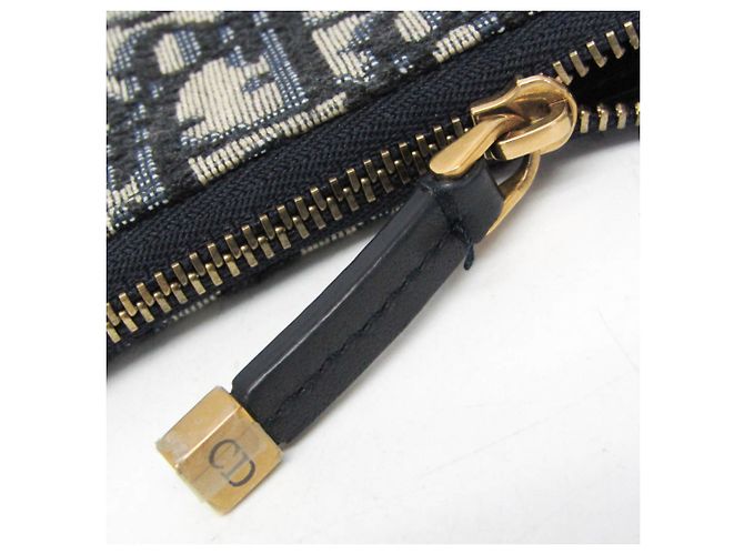 Monedero Oblique Saddle Christian Dior Beige Azul marino - vista 8