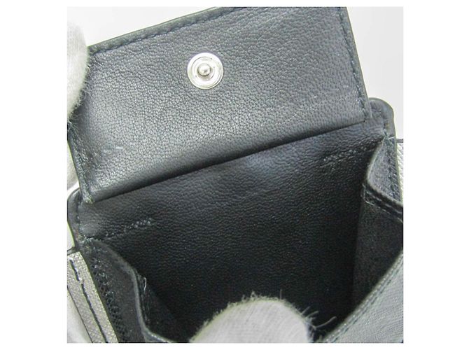 Prada Saffiano Robot Key Ring Coin Purse Silvery Navy blue - view 13