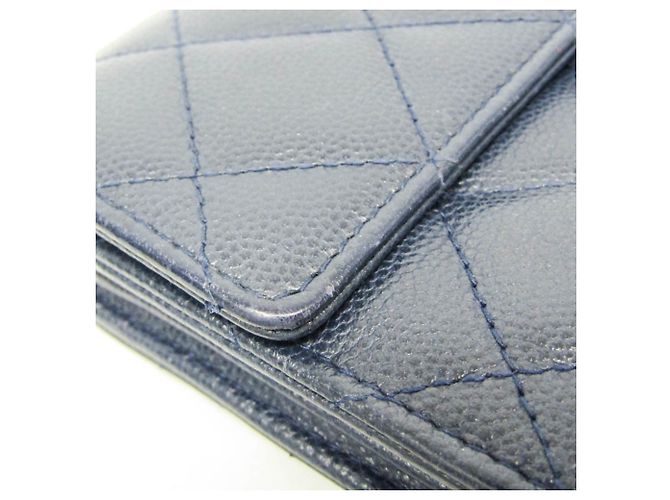 Chanel Matelasse Coco Rock Long Wallet Marineblau - Ansicht 10