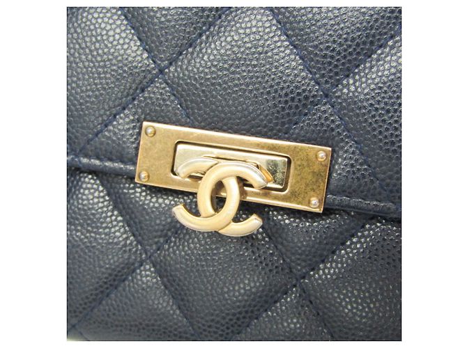 Chanel Matelasse Coco Rock Long Wallet Marineblau - Ansicht 12