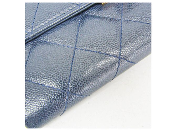 Chanel Matelasse Coco Rock Long Wallet Marineblau - Ansicht 13