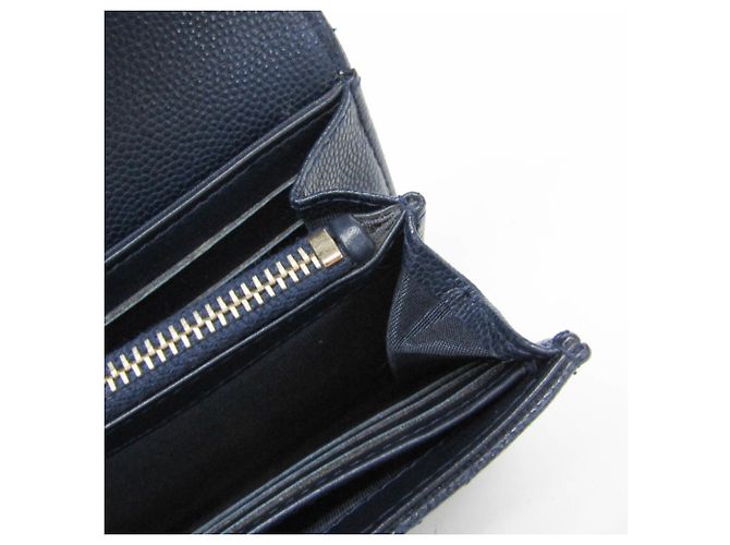 Chanel Matelasse Coco Rock Long Wallet Marineblau - Ansicht 14
