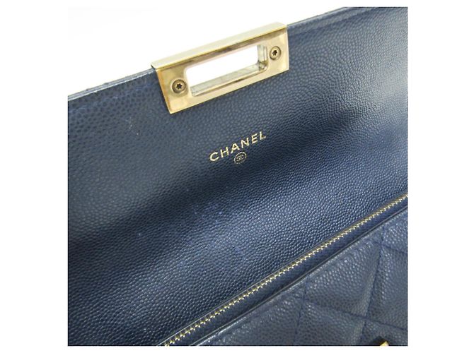Chanel Matelasse Coco Rock Long Wallet Marineblau - Ansicht 15