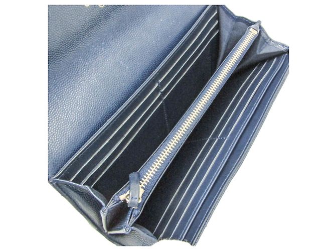 Chanel Matelasse Coco Rock Long Wallet Marineblau - Ansicht 4