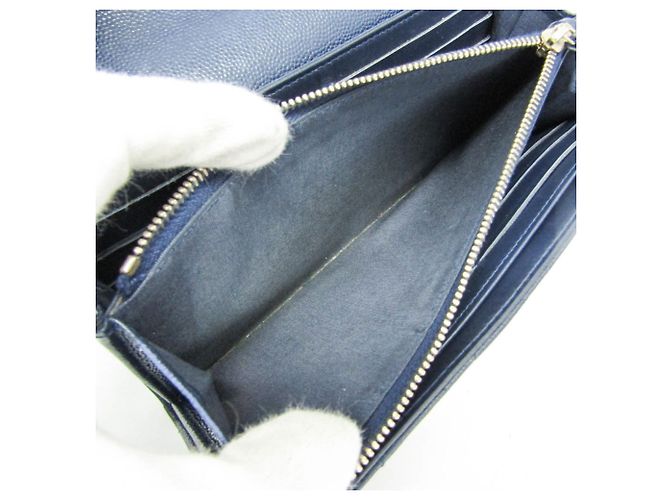 Chanel Matelasse Coco Rock Long Wallet Marineblau - Ansicht 5