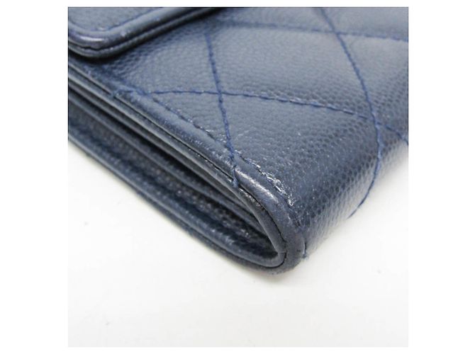 Chanel Matelasse Coco Rock Long Wallet Marineblau - Ansicht 9