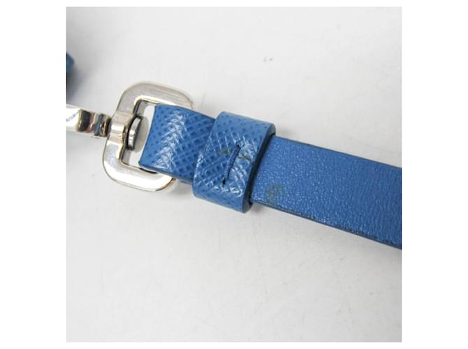 Prada Saffiano Lock 2ZH098 Mini Pouch Blu - vista 12