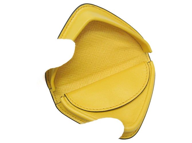 Portafoglio monete in pelle Saffiano Prada giallo - vista 4