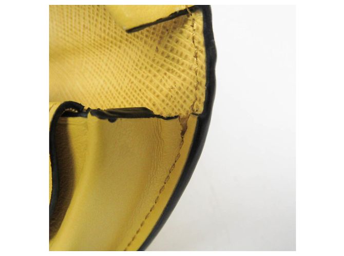 Portafoglio monete in pelle Saffiano Prada giallo - vista 9
