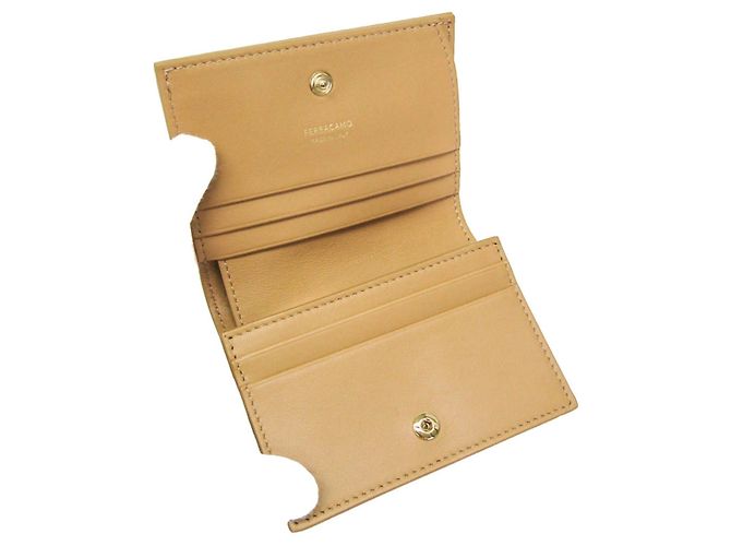 Cartera de cuero con cierre de doble pliegue Gancini de Salvatore Ferragamo - vista 4
