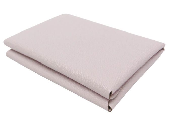Hermès Portacarte in pelle di capra Hermes Calvi Duo Rosa Chiaro - vista 3