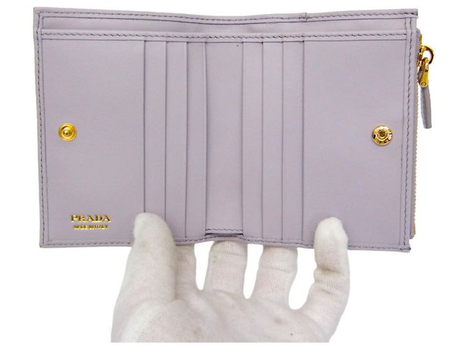 Cartera de cuero para mujer Prada 1ML050 Púrpura - vista 4