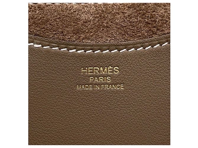 Hermès Borsa Tote Hermes Kara In the Loop 18 in Etoupe Gray Taupe - vista 13