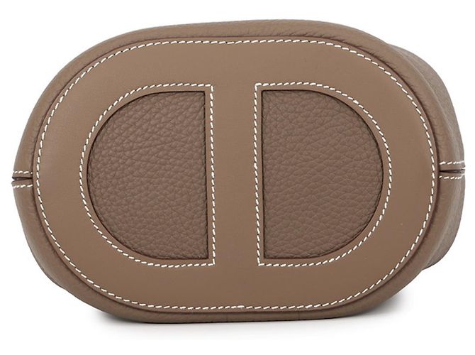 Hermès Borsa Tote Hermes Kara In the Loop 18 in Etoupe Gray Taupe - vista 3