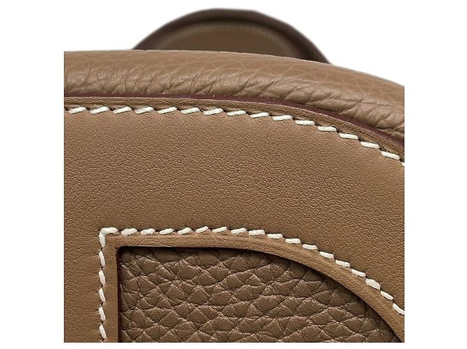 Hermès Borsa Tote Hermes Kara In the Loop 18 in Etoupe Gray Taupe - vista 8