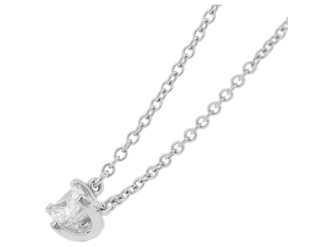 Collana solitaire Tiffany & Co. con diamante quadrato - vista 2