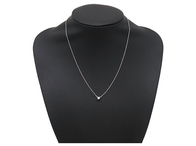 Collana solitaire Tiffany & Co. con diamante quadrato - vista 4