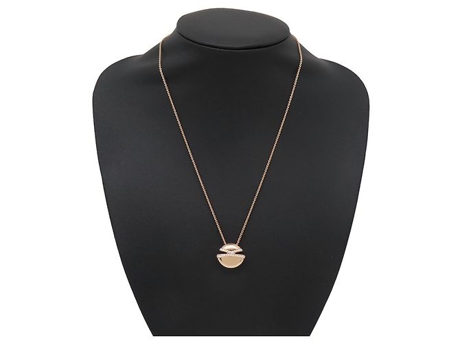 Bulgari Collana in oro rosa Bvlgari con diamanti a cabochon - vista 4