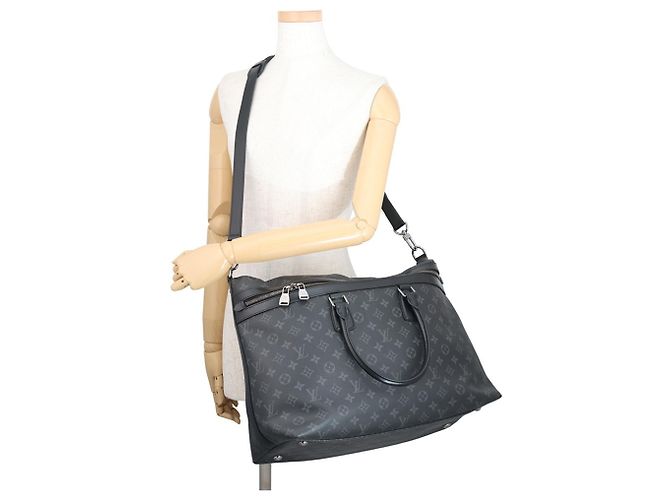 Borsa Tote Louis Vuitton Monogram Eclipse Apollo All Day Nero - vista 5
