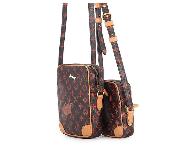 Borsa a Spalla Louis Vuitton Monogram Marrone Arancione - vista 2