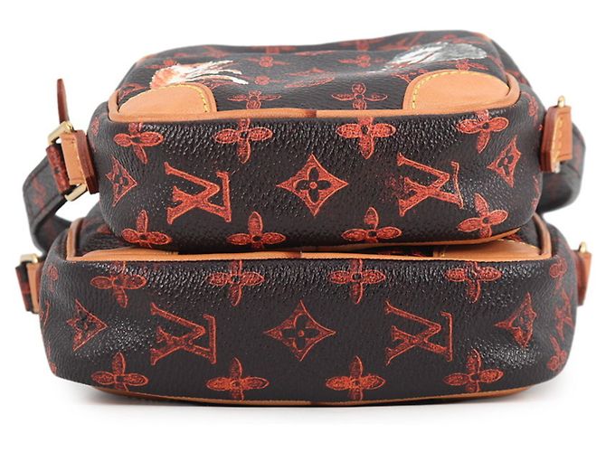 Borsa a Spalla Louis Vuitton Monogram Marrone Arancione - vista 3